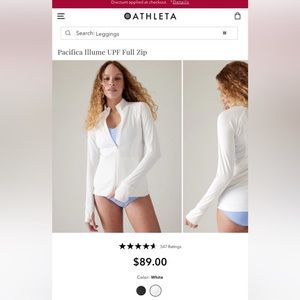 athleta pacifica illume full zip orange lightweight